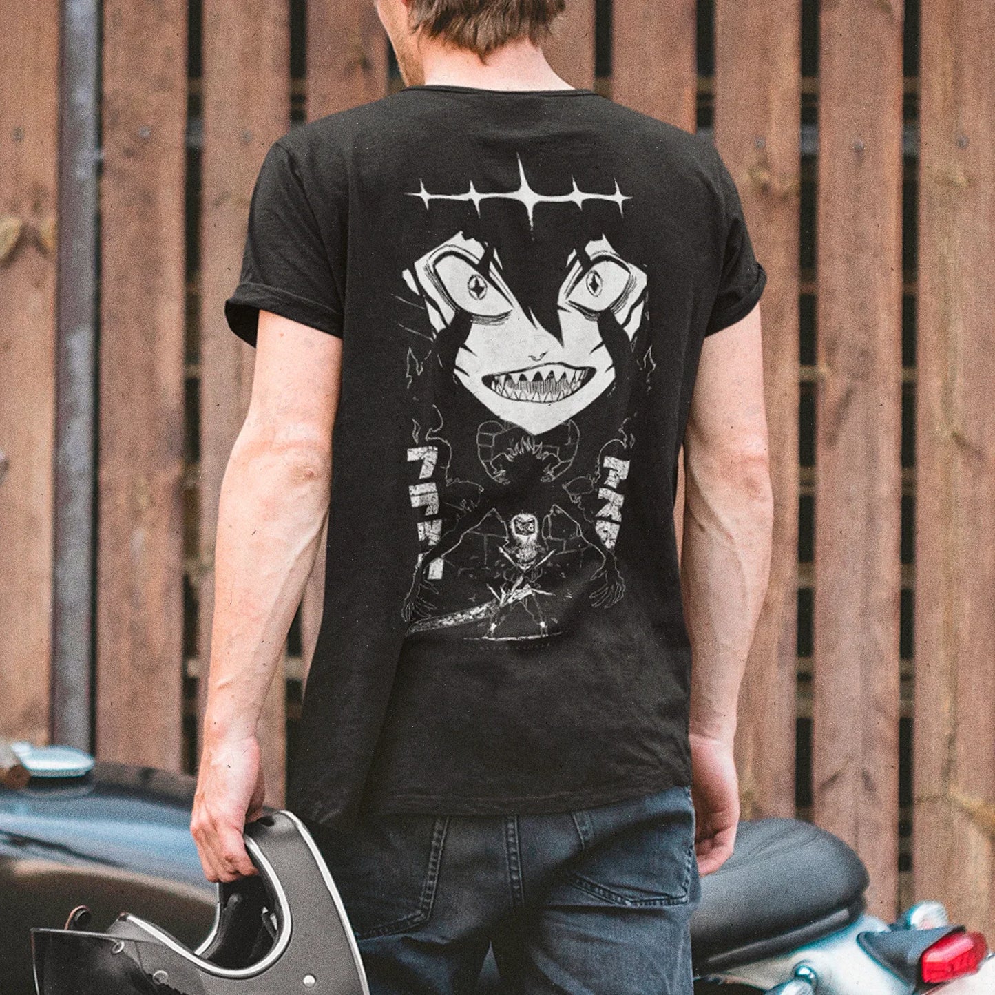 Polera Black Clover: Asta Frente/Espalda