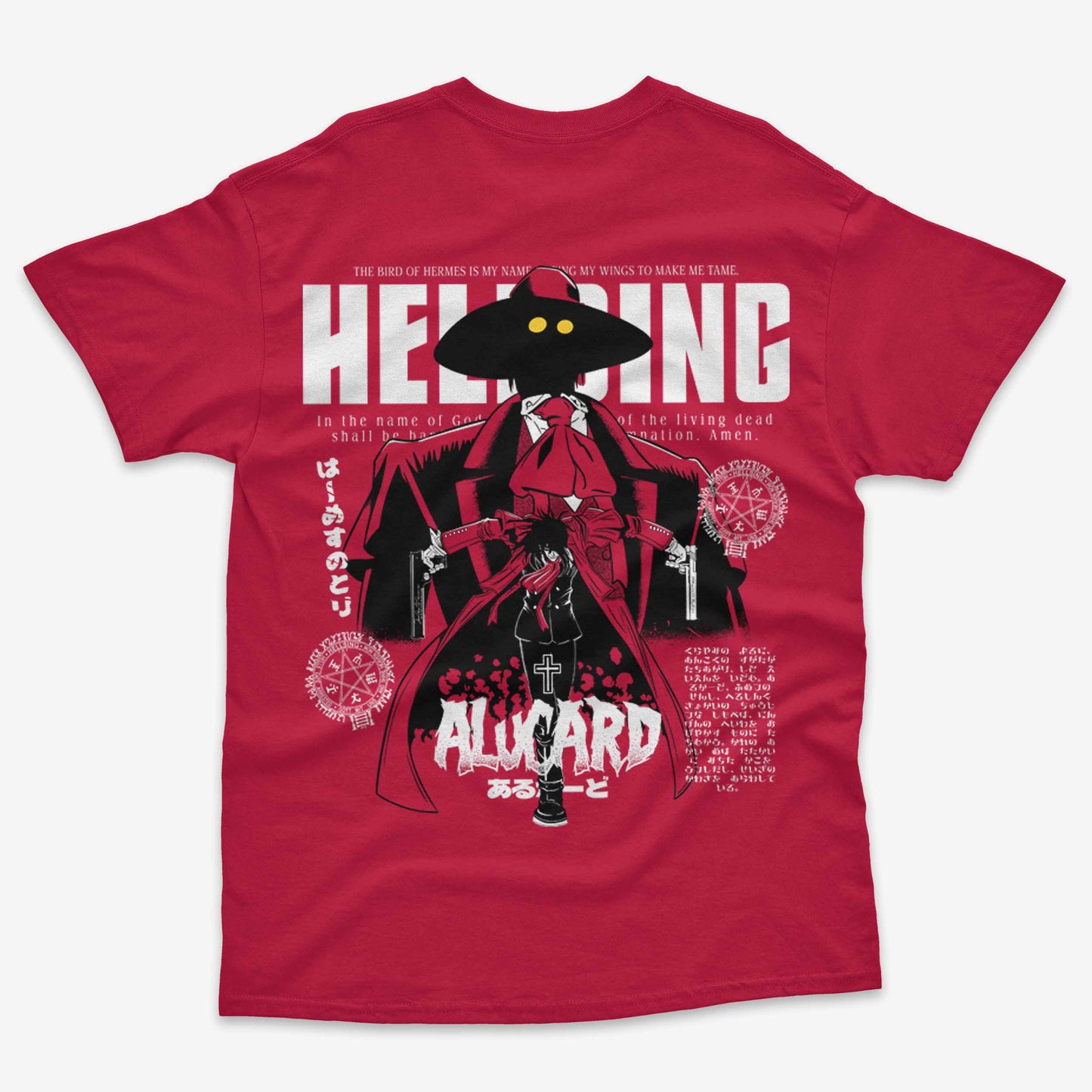 Polera Alucard Frente/Espalda (Ver. Rojo)
