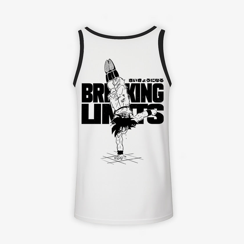 Polera Tank Breaking Limits: Son Gokú Frente/Espalda