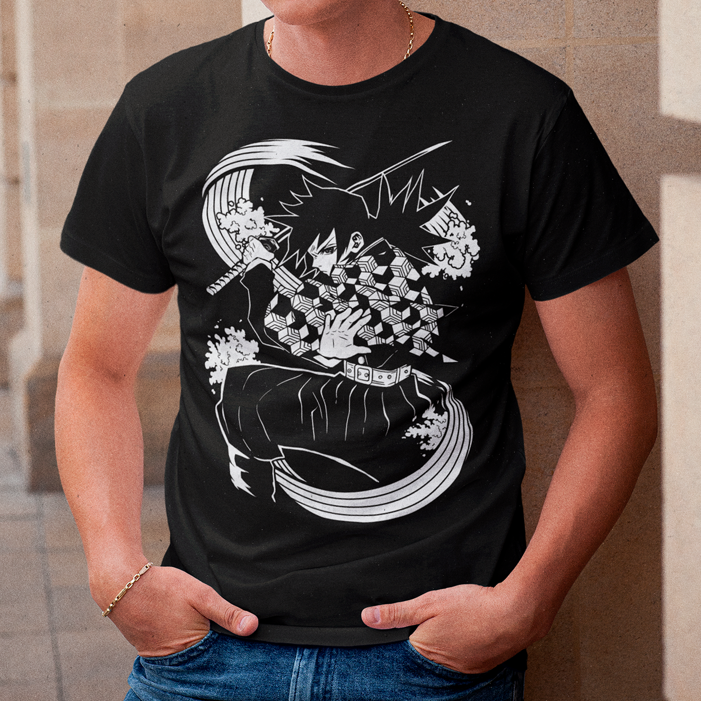 Polera Kimetsu No Yaiba: Giyu Tomioka