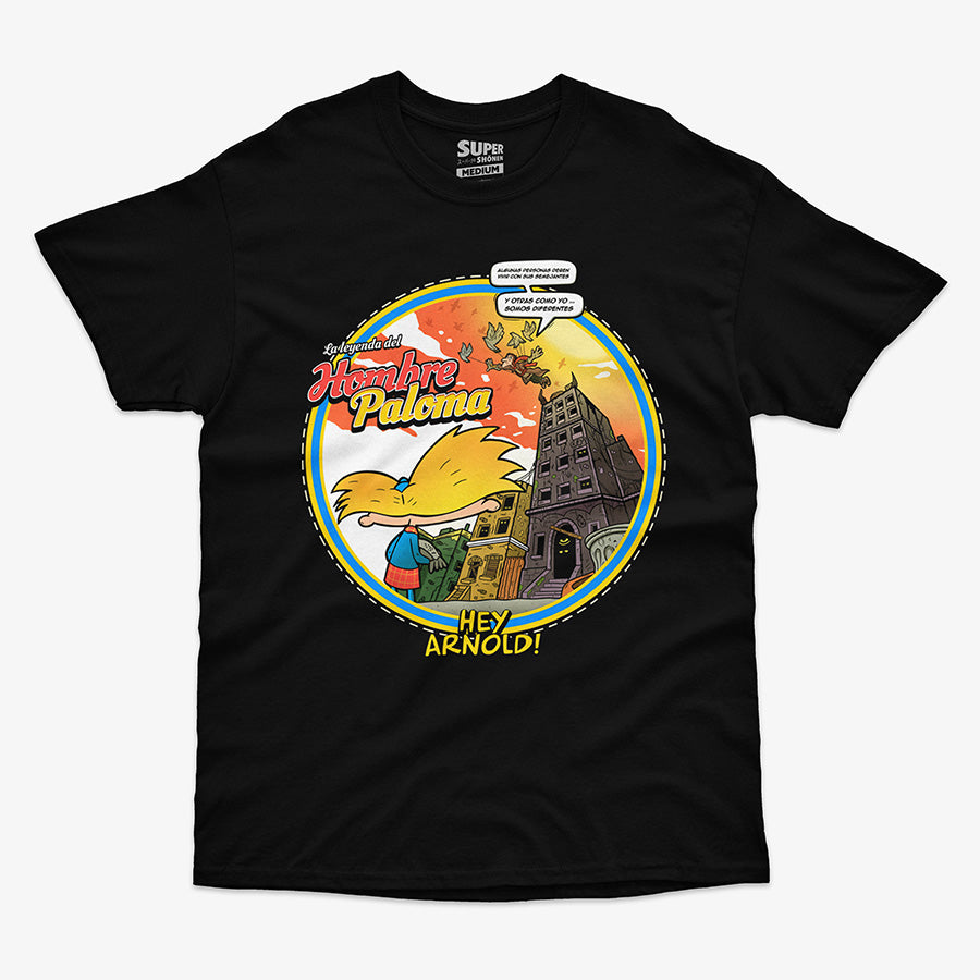 Polera Hey Arnold: El Hombre Paloma