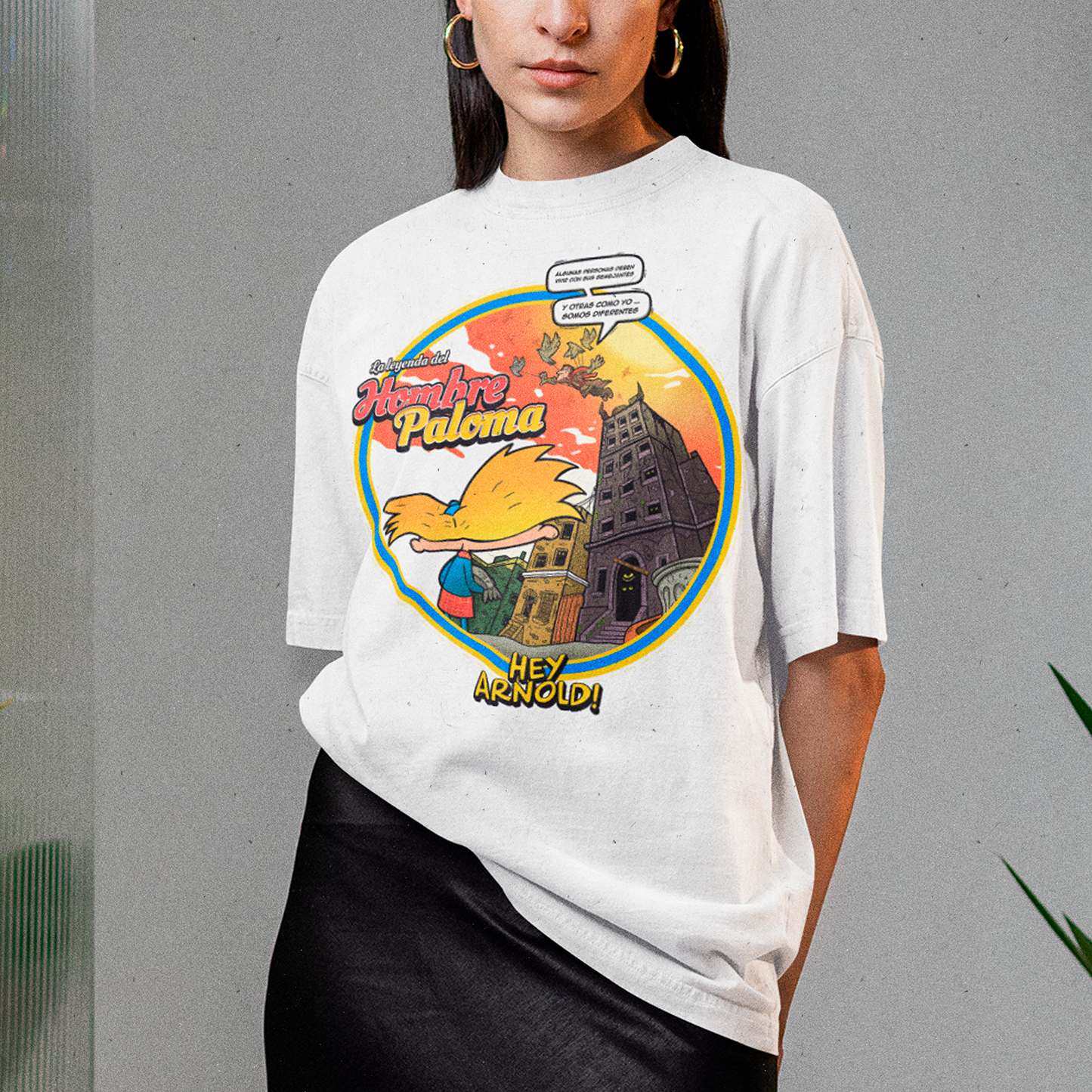 Polera Hey Arnold: El Hombre Paloma