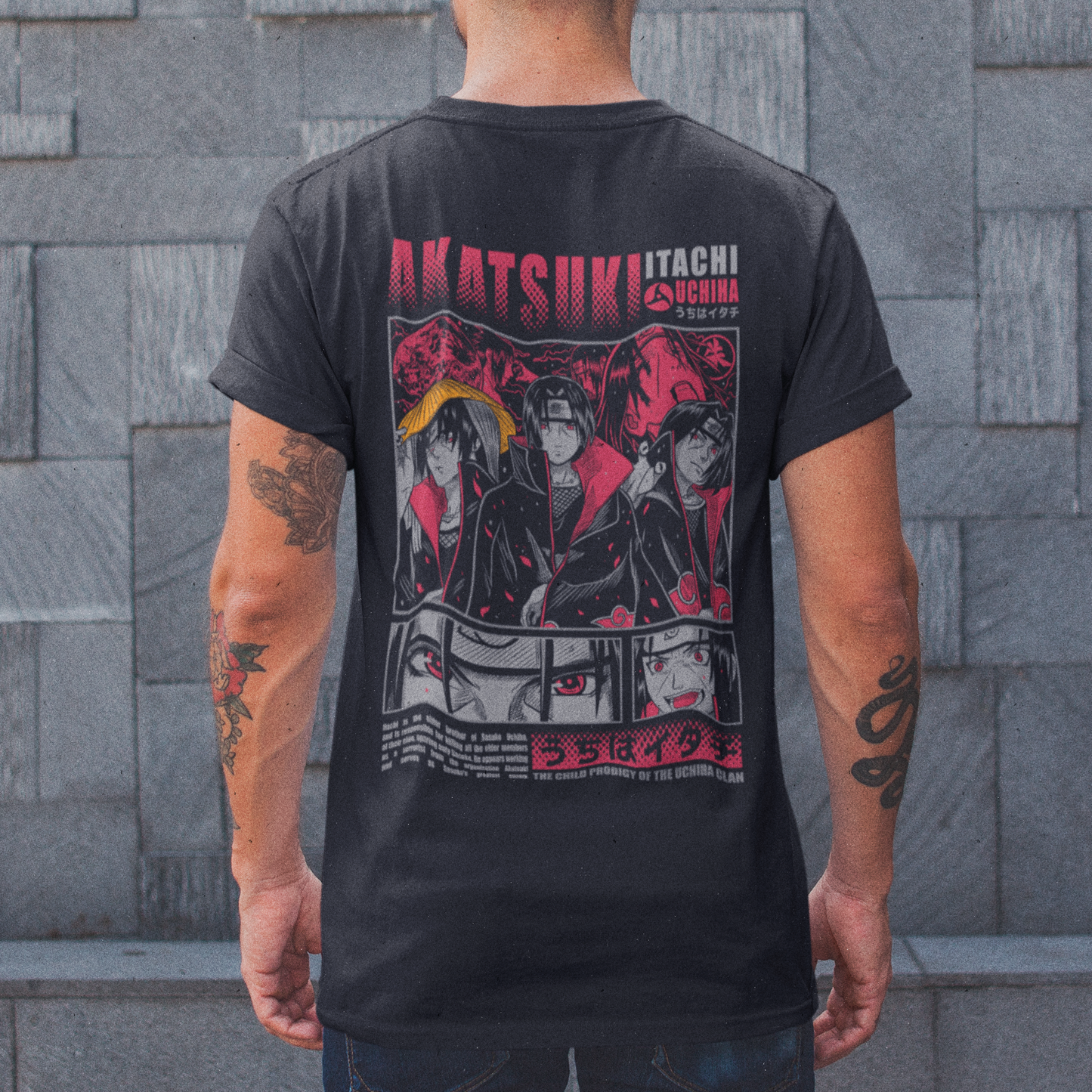 Polera Itachi Uchiha Frente/Espalda