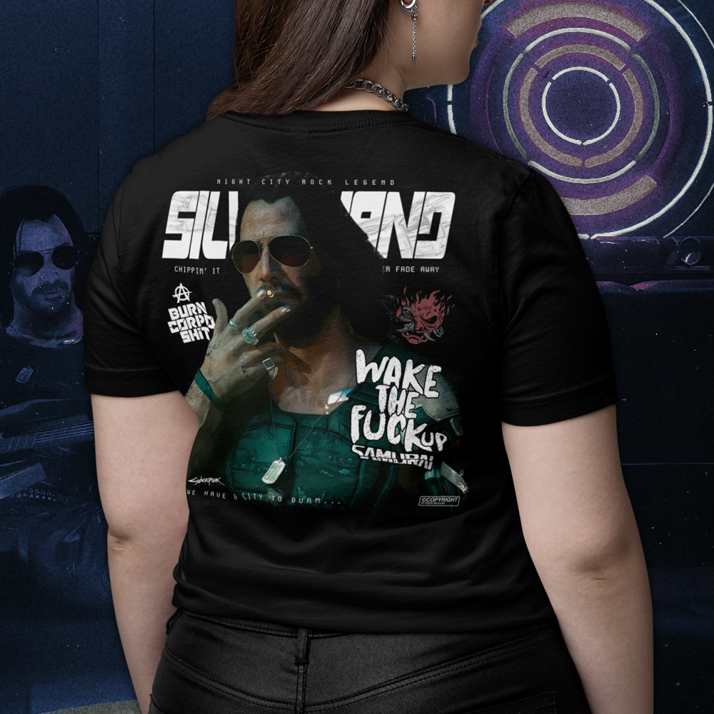 Polera Johnny Silverhand Frente/Espalda