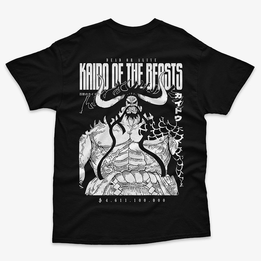 Polera Kaido of the Beasts Wanted Frente/Espalda
