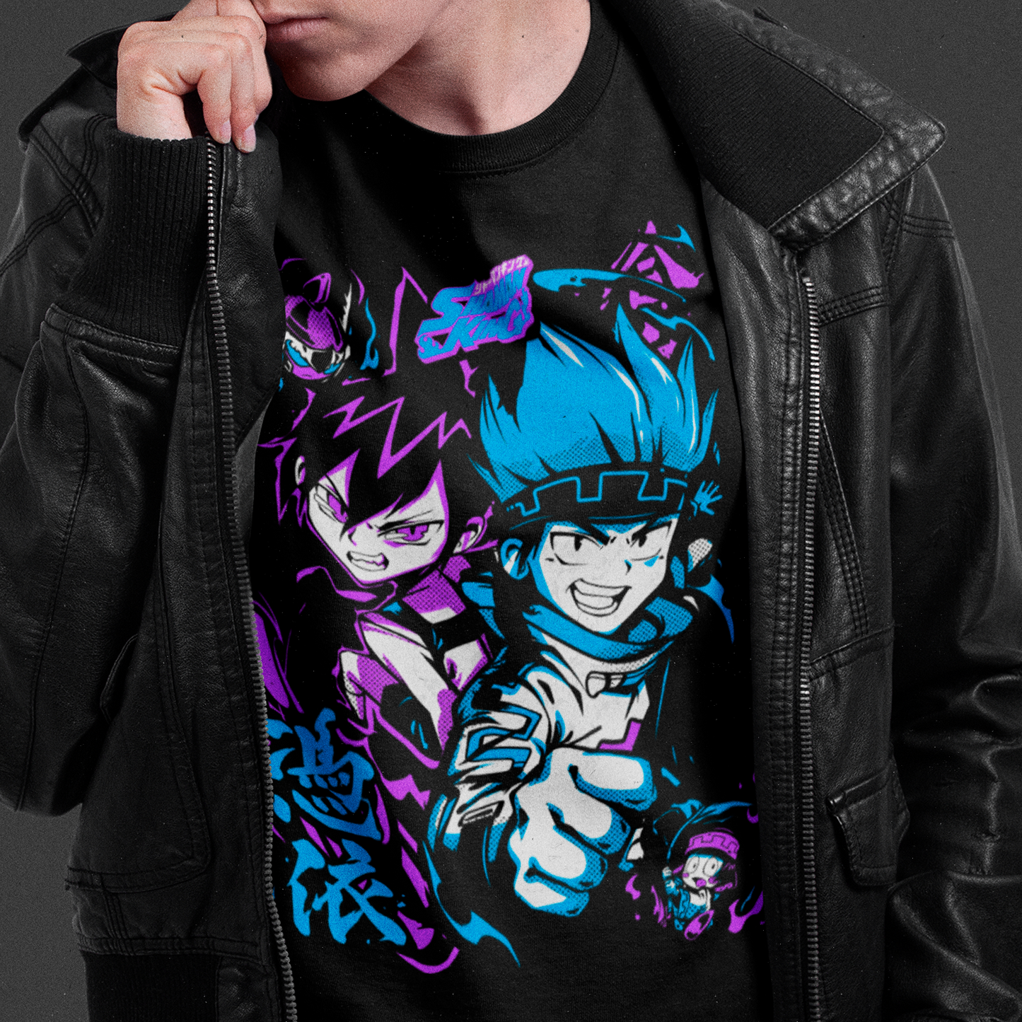 Polera Shaman King: Len Tao y Horo Horo