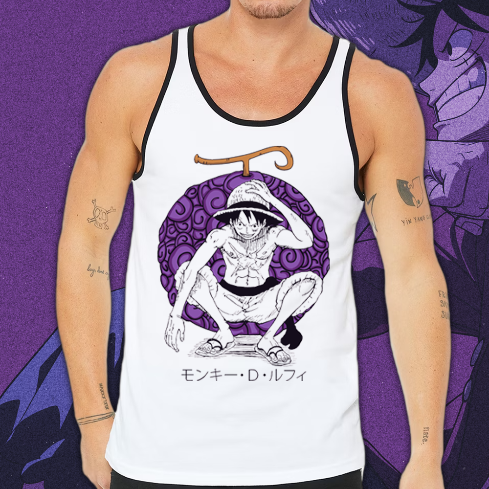 Polera Tank Monkey D. Luffy & Gomu Gomu No Mi