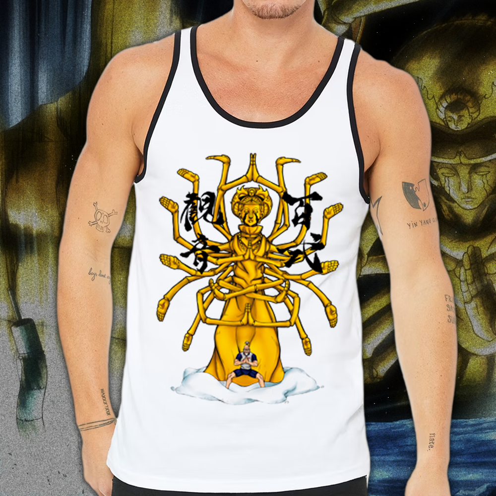 Polera Tank Isaac Netero & Guanyin Bodhisattva