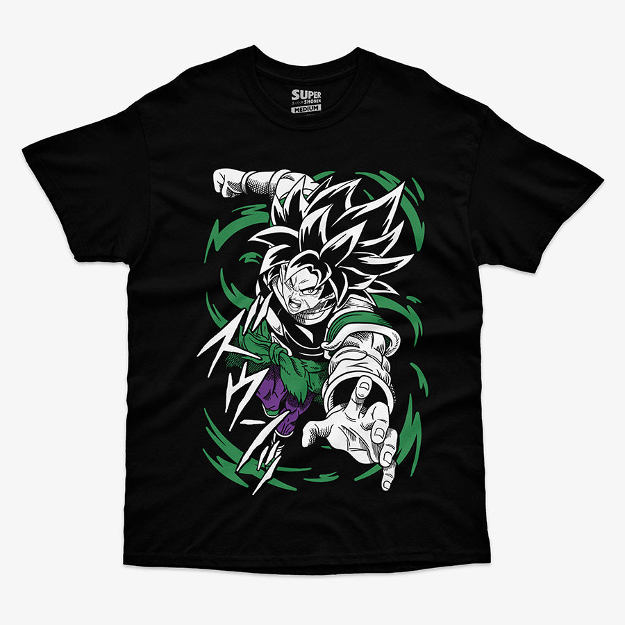 Polera Negra Broly Dragon Ball Super
