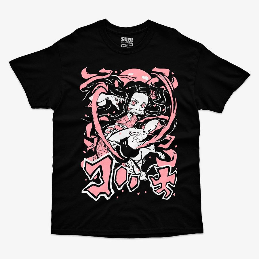 Polera Negra Nezuko Kamado Kimetsu No Yaiba Demon Slayer