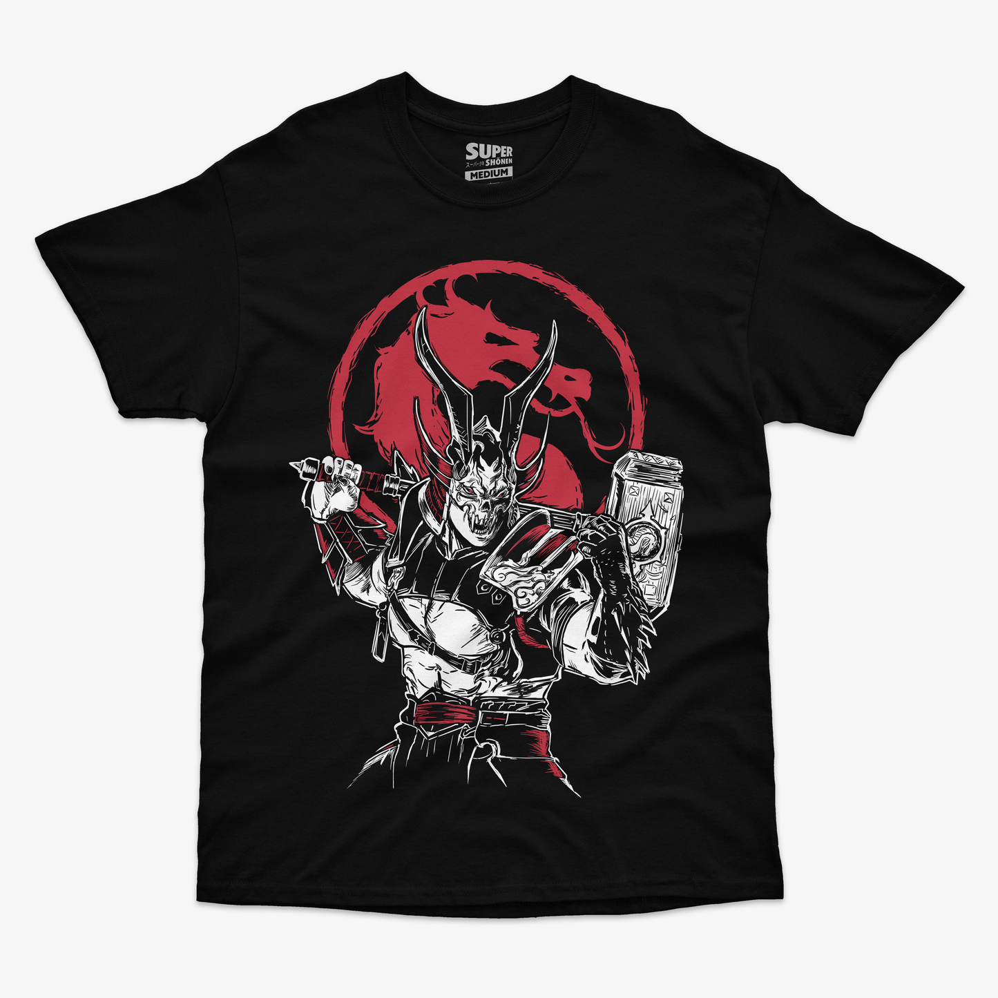 Polera Negra Shao Kahn Mortal Kombat
