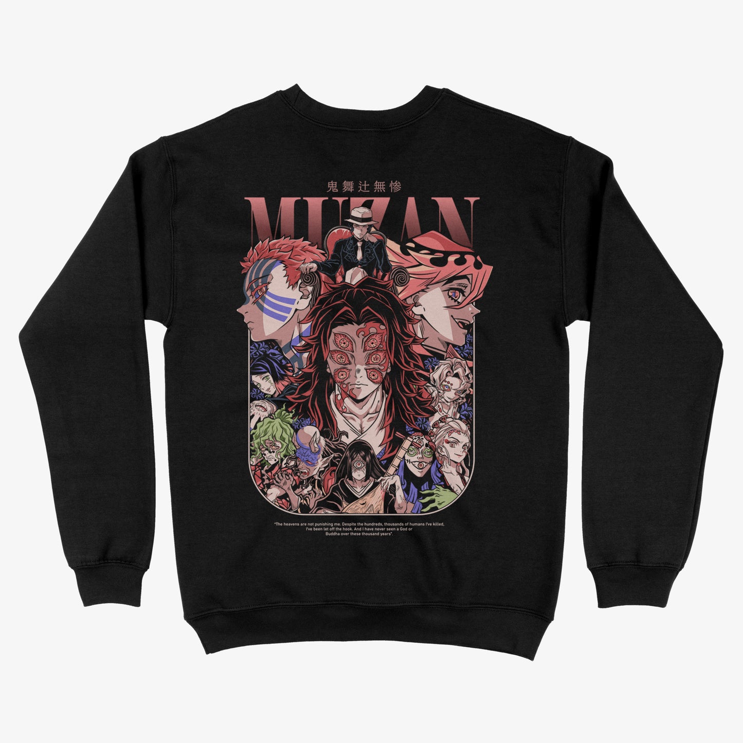 Poleron Negro Muzan La Sombra de las Doce Lunas Demon Slayer Trasero