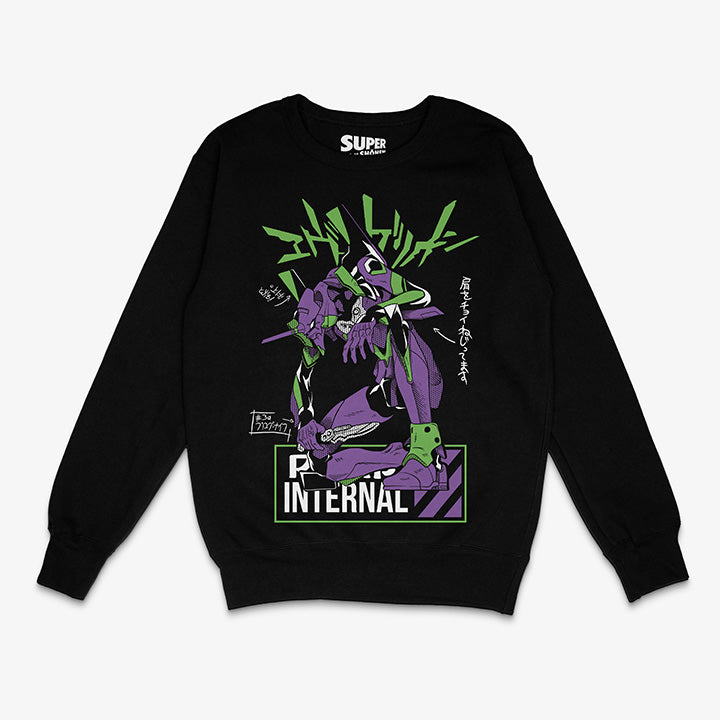 Poleron Negro Neon Genesis Evangelion Eva 01