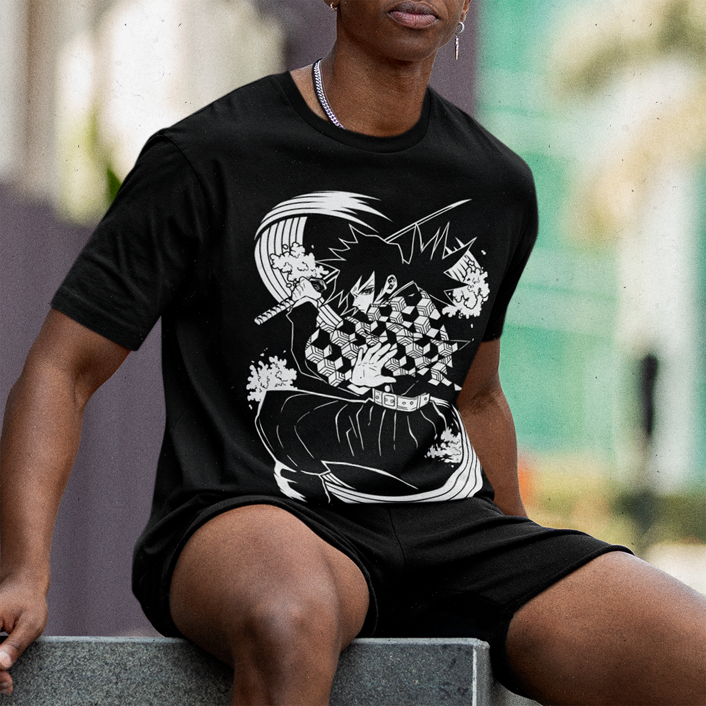 Polera Kimetsu No Yaiba: Giyu Tomioka