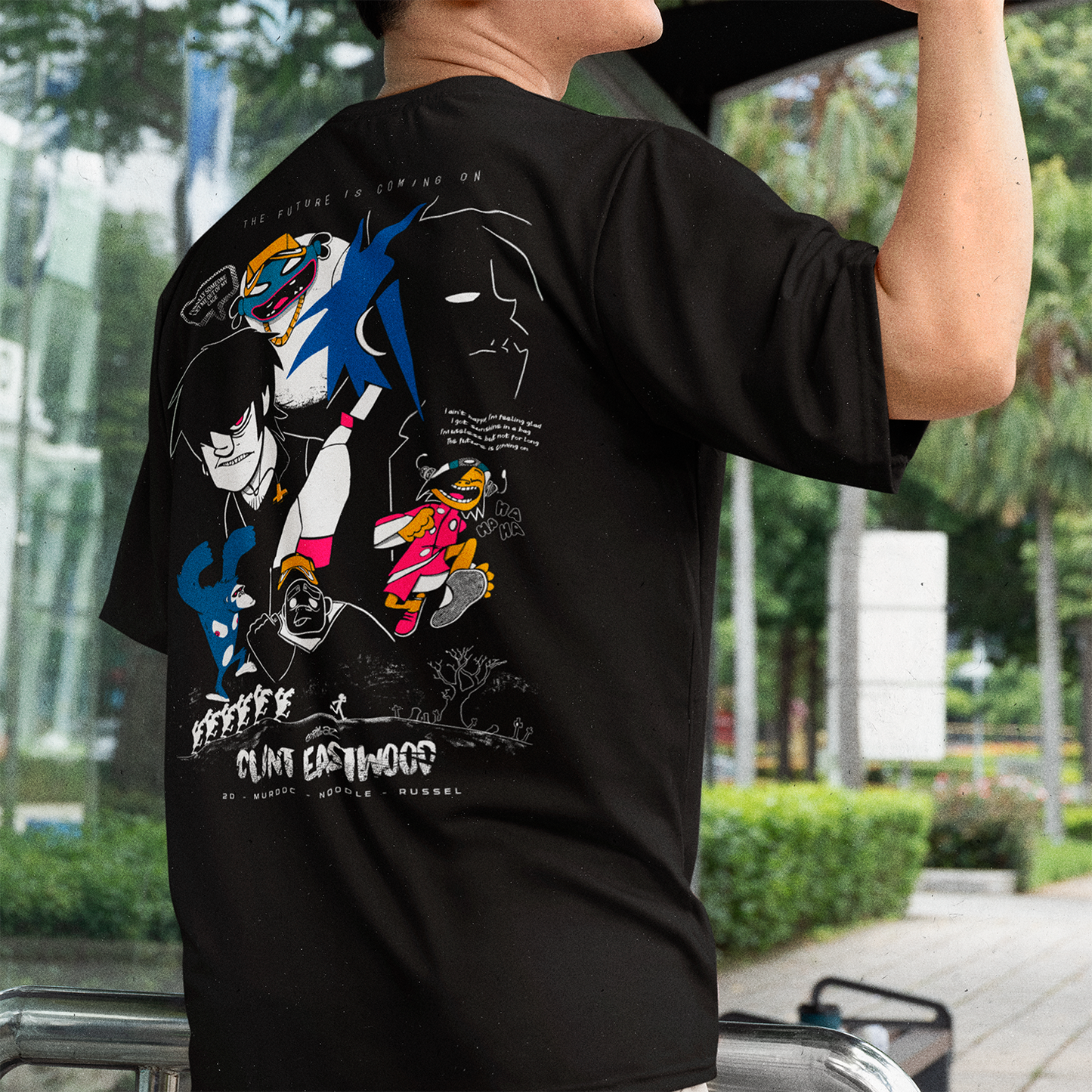 Polera Gorillaz: Clint Eastwood Frente/Espalda