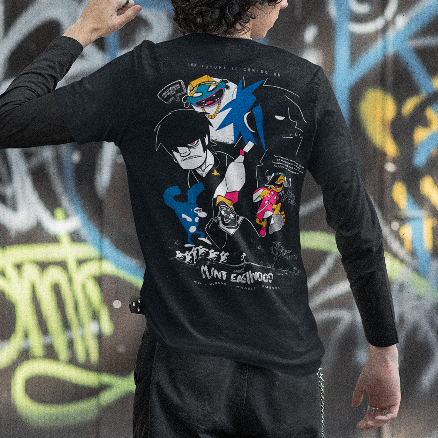 Polera Gorillaz: Clint Eastwood Frente/Espalda