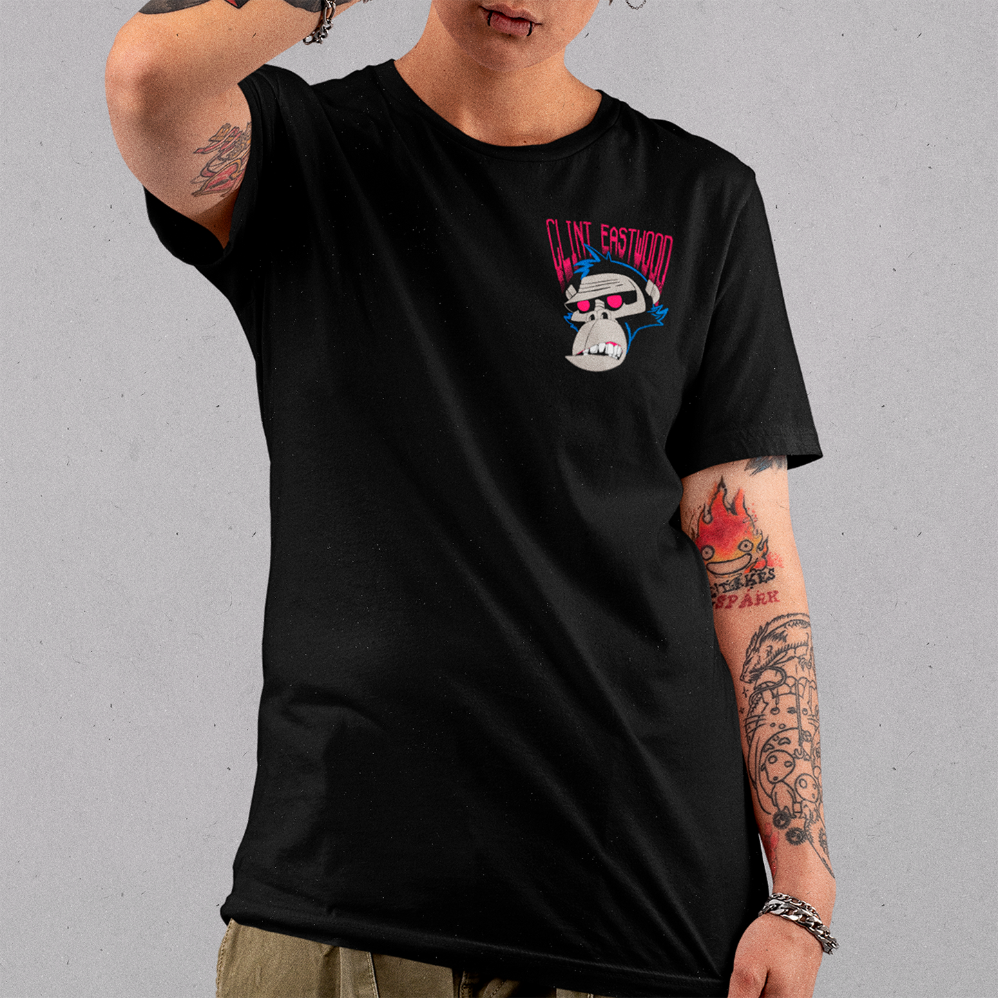 Polera Gorillaz: Clint Eastwood Frente/Espalda
