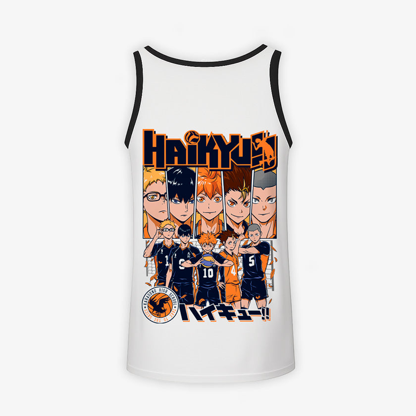 Polera Tank Haikyuu!!: Karasuno II Frente/Espalda