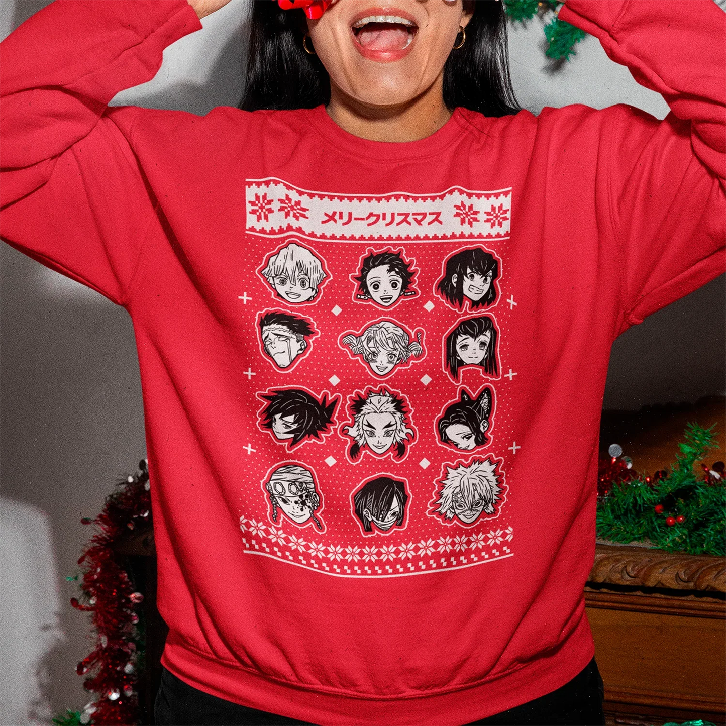 Polerón Kimetsu No Yaiba Christmas