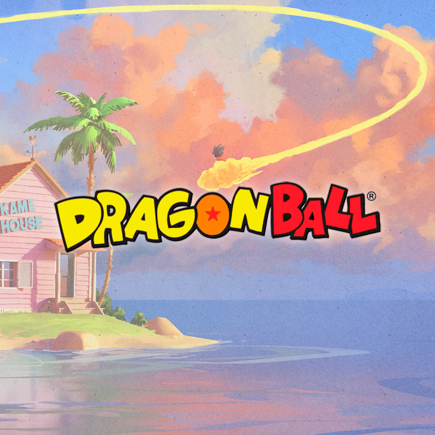 Banner de la colección Dragon Ball de Super Shōnen, con el logo de Dragon Ball, la icónica Kame House