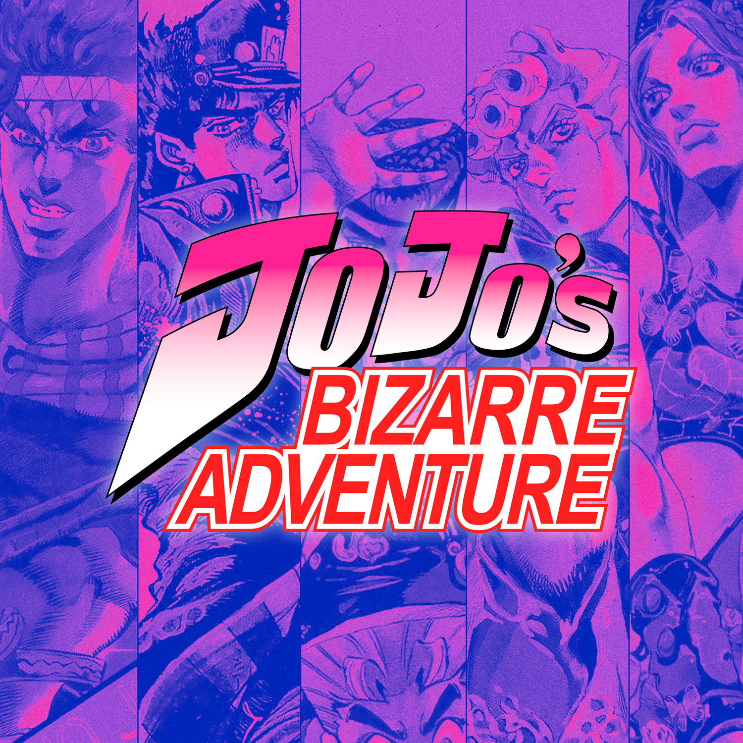 Banner de la colección "Jojo's Bizarre Adventure" de Super Shōnen, mostrando el logo de la serie y los personajes.
