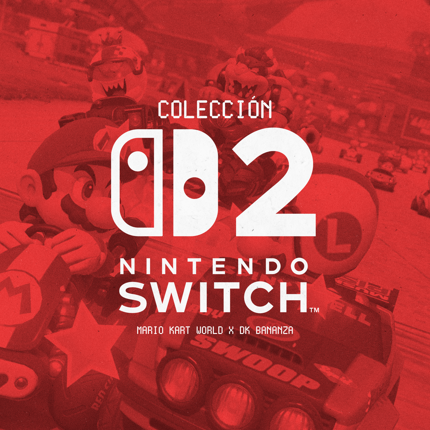 Banner de la colección Nintendo Switch 2 de Super Shōnen, mostrando el logo de la consola y elementos gráficos que evocan la emoción del gaming de nueva generación.