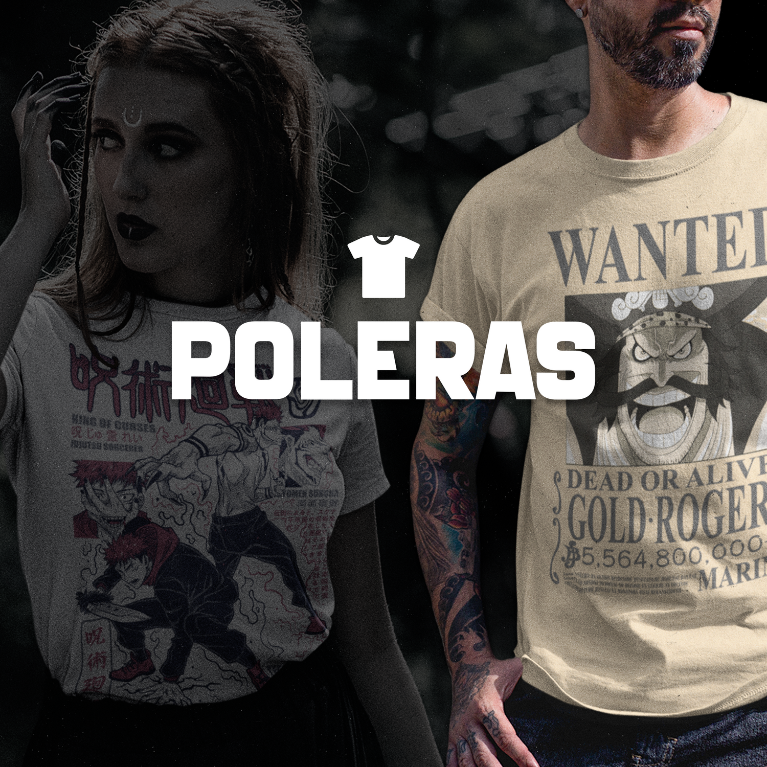 Poleras de anime originales de Super Shōnen con diseño ilustrado y algodón 100%