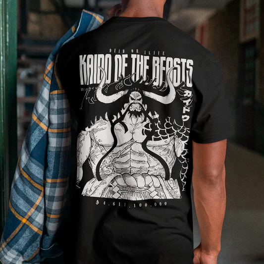 Polera Kaido of the Beasts Wanted Frente/Espalda