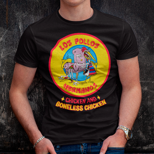 Polera Los Pollos Hermanos: Pollito y Pollito deshuesado