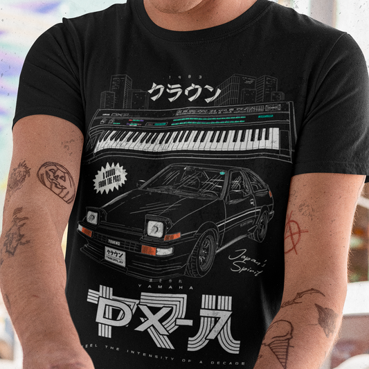 Polera Yamaha DX7 x Toyota Trueno