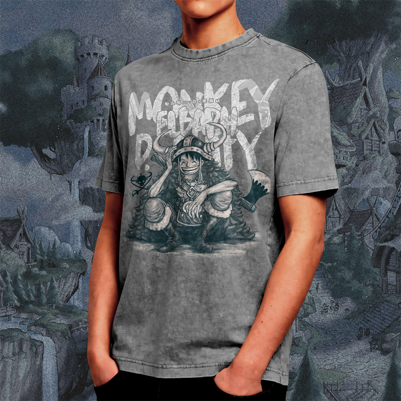 Polera Monkey D. Luffy Elbaph Arc [Ver. Gris Acid]