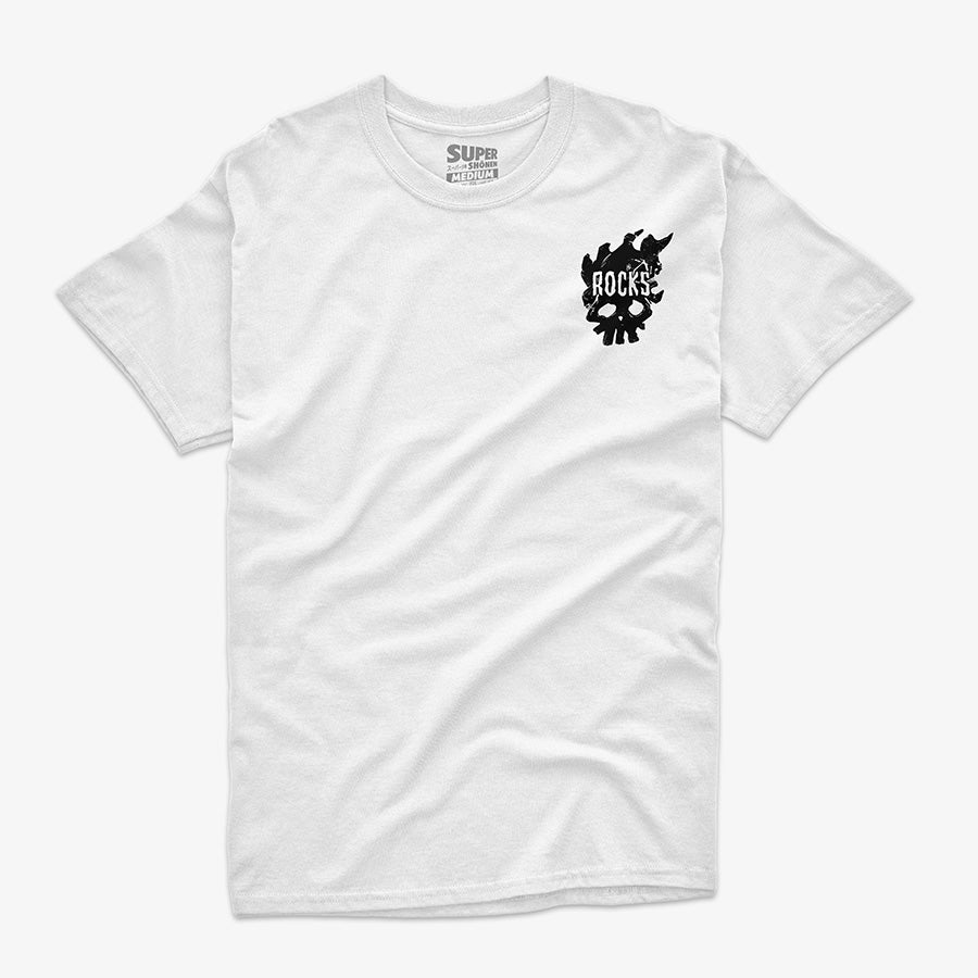 Polera Blanca Jolly Roger Piratas de Rocks Calavera Exclusiva Super Shonen