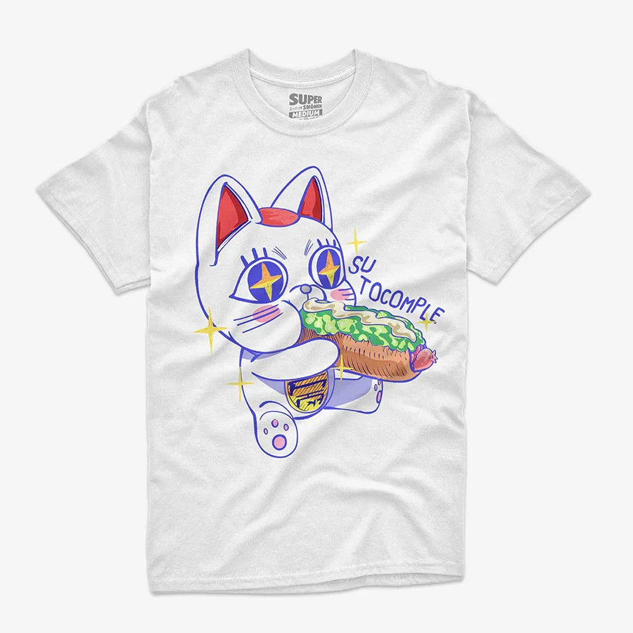 Polera Blanca Turbo Abuela Tocomple Mockup