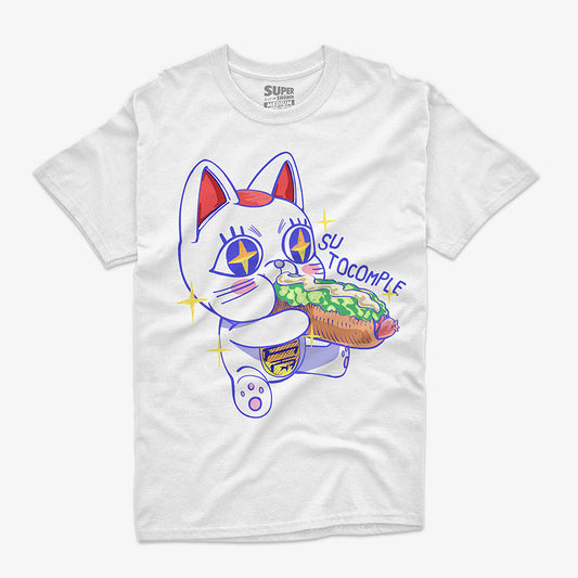 Polera Blanca Turbo Abuela Tocomple Mockup