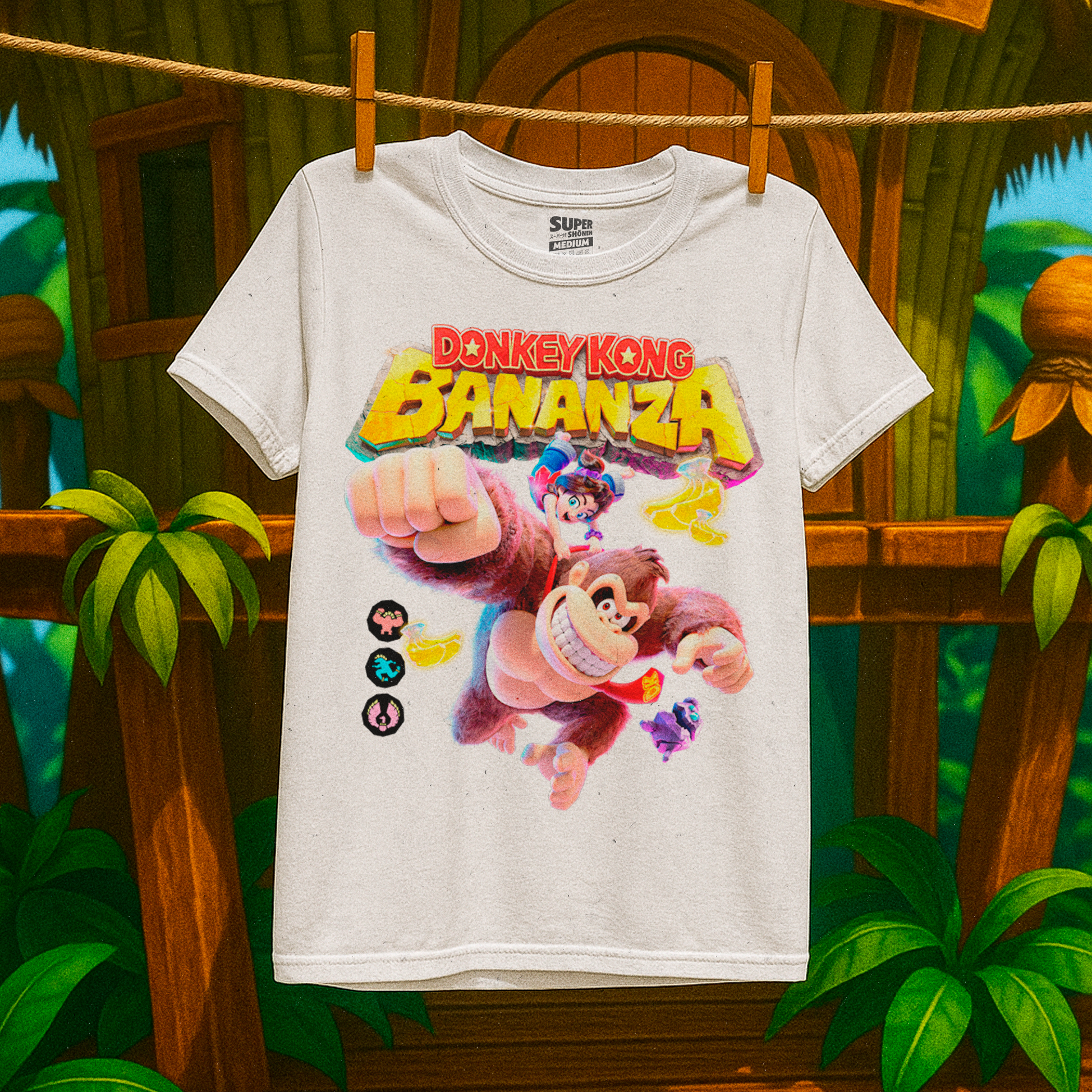 Polera Colgando en la Jungla de Donkey Kong Bananza