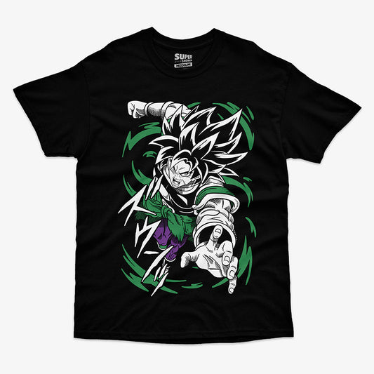Polera Negra Broly Dragon Ball Super