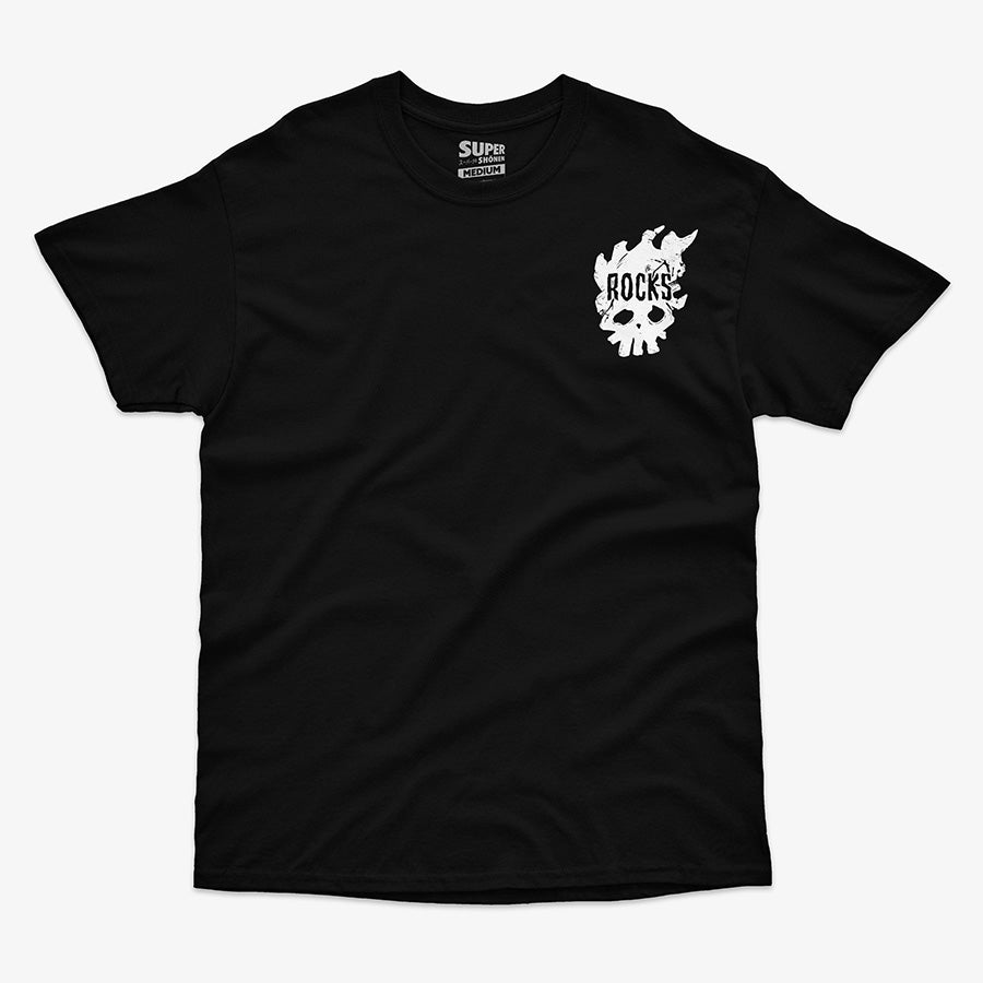 Polera Negra Jolly Roger Piratas de Rocks Calavera Exclusiva Super Shonen