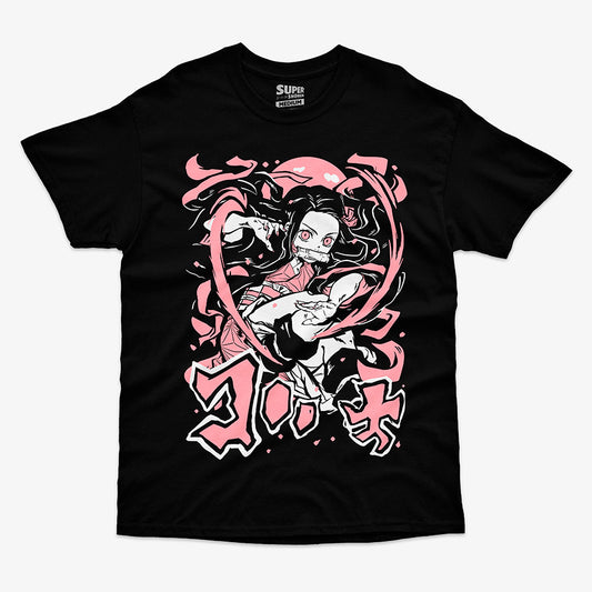 Polera Negra Nezuko Kamado Kimetsu No Yaiba Demon Slayer