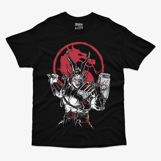 Polera Negra Shao Kahn Mortal Kombat