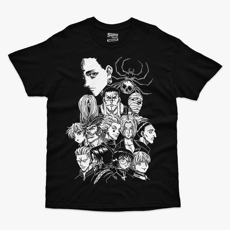 Polera negra con diseño blanco de la Brigada Fantasma Gen'ei Ryodan