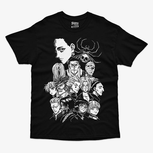 Polera negra con diseño blanco de la Brigada Fantasma Gen'ei Ryodan