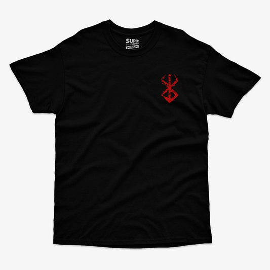 Polera negra con símbolo de la Marca del Sacrificio (vista frontal)
