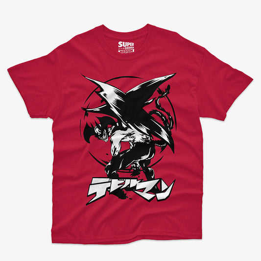 Polera roja con diseno de DevilMan