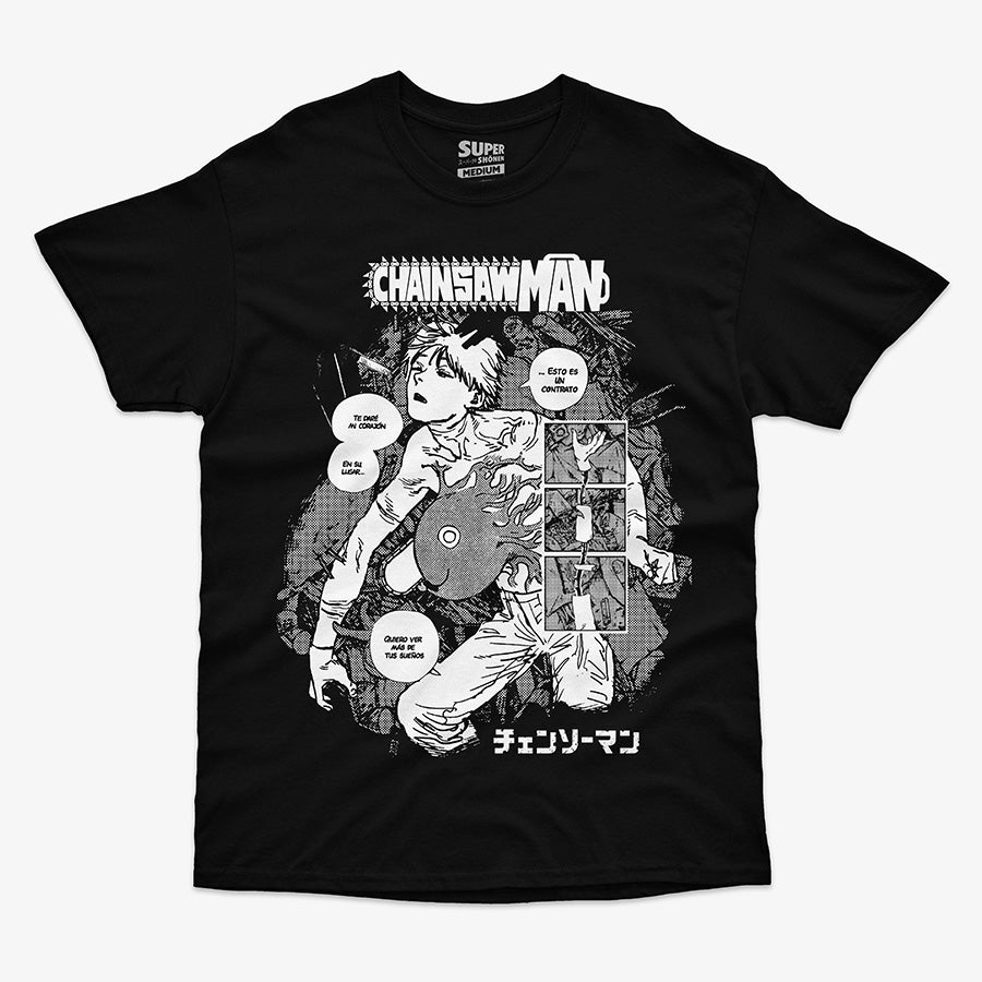 Polera_standard_negra_de_chainsaw_man_denji_y_pochita