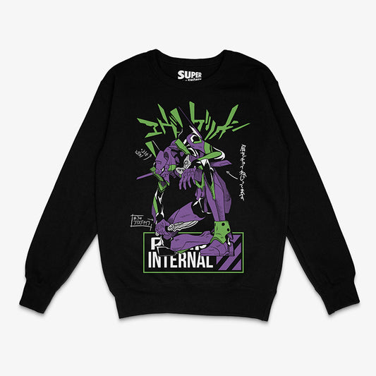 Poleron Negro Neon Genesis Evangelion Eva 01