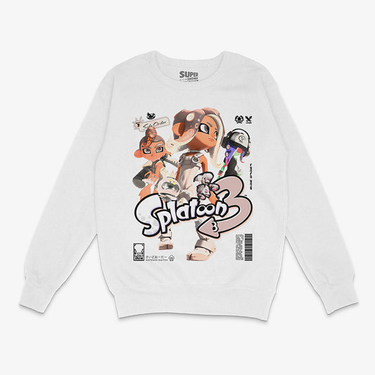 Poleron Polo Blanco Splatoon 3 Side Order DLC Exclusivo Super Shonen