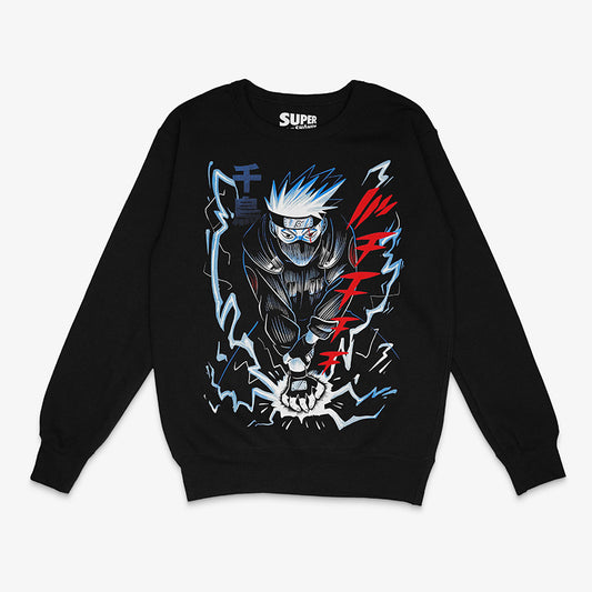 Poleron negro de Kakashi Hatake con Sharingan anime Naruto