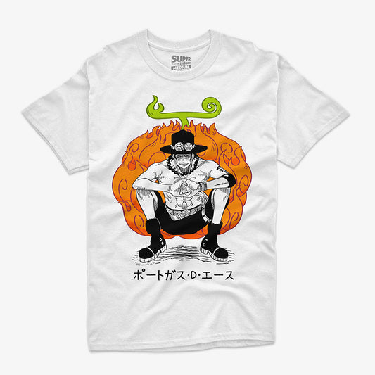 Polera Portgas D. Ace & Mera Mera No Mi