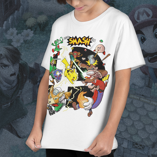 Polera Niño Super Smash Bros.
