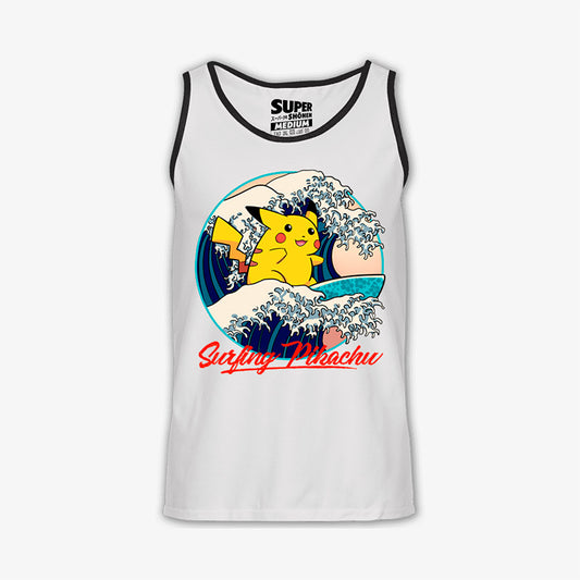 Polera Tank Surfing Pikachu